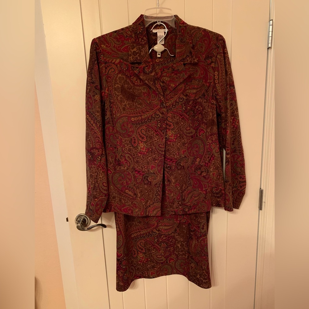 Susan graver style skirt and jacket set